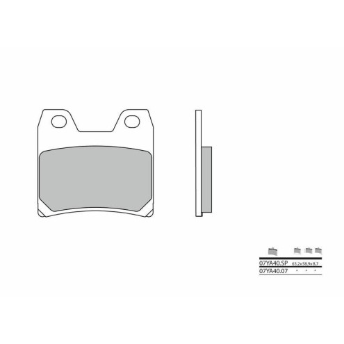 Plaquettes de frein BREMBO route métal fritté - 07YA40SP Brembo 1 - AVSmoto Racing Parts 