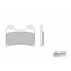 Plaquettes de frein BREMBO route carbone céramique - 07HO47CC Brembo 1 - AVSmoto Racing Parts 