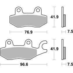 Plaquettes de frein BREMBO route métal fritté - 07KA31SA Brembo 1 - AVSmoto Racing Parts 