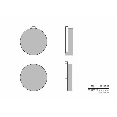 Plaquettes de frein BREMBO route carbone céramique - 07SU0526 Brembo 1 - AVSmoto Racing Parts 