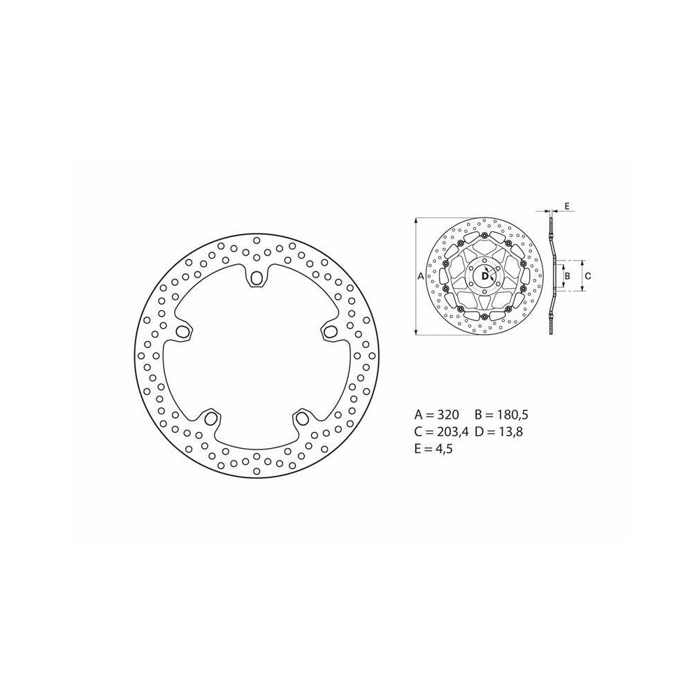 Disque de frein BREMBO Serie Oro rond fixe Brembo 1 - AVSmoto Racing Parts 