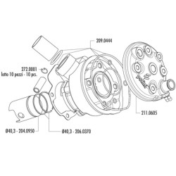 Kit cylindre Polini fonte - Ø40,3mm Minarelli AM6