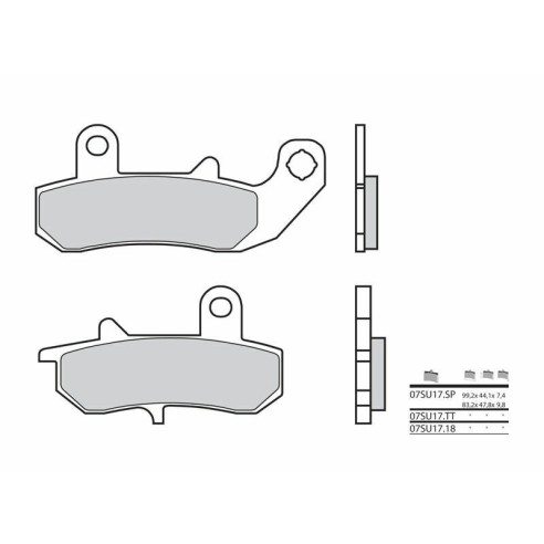 Plaquettes de frein BREMBO route métal fritté - 07SU17SP