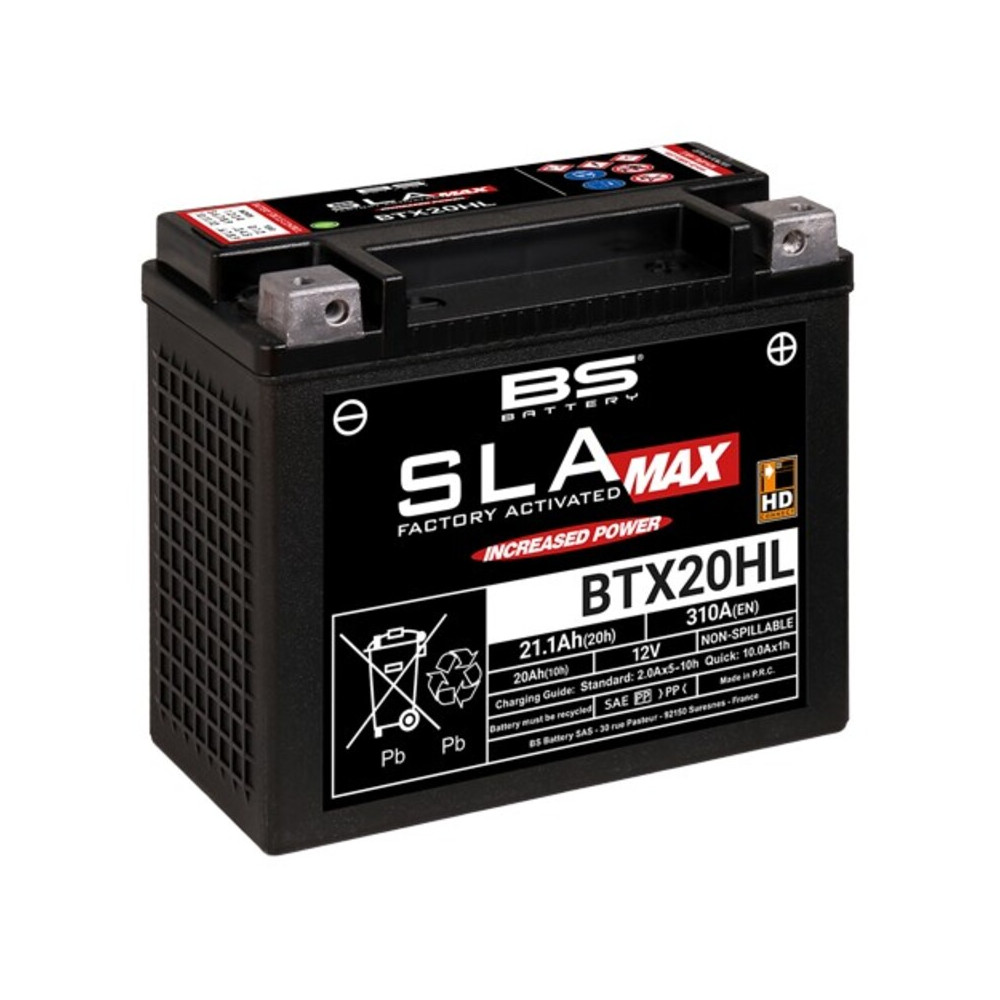 Batterie BS BATTERY SLA Max sans entretien activé usine - BTX20HL