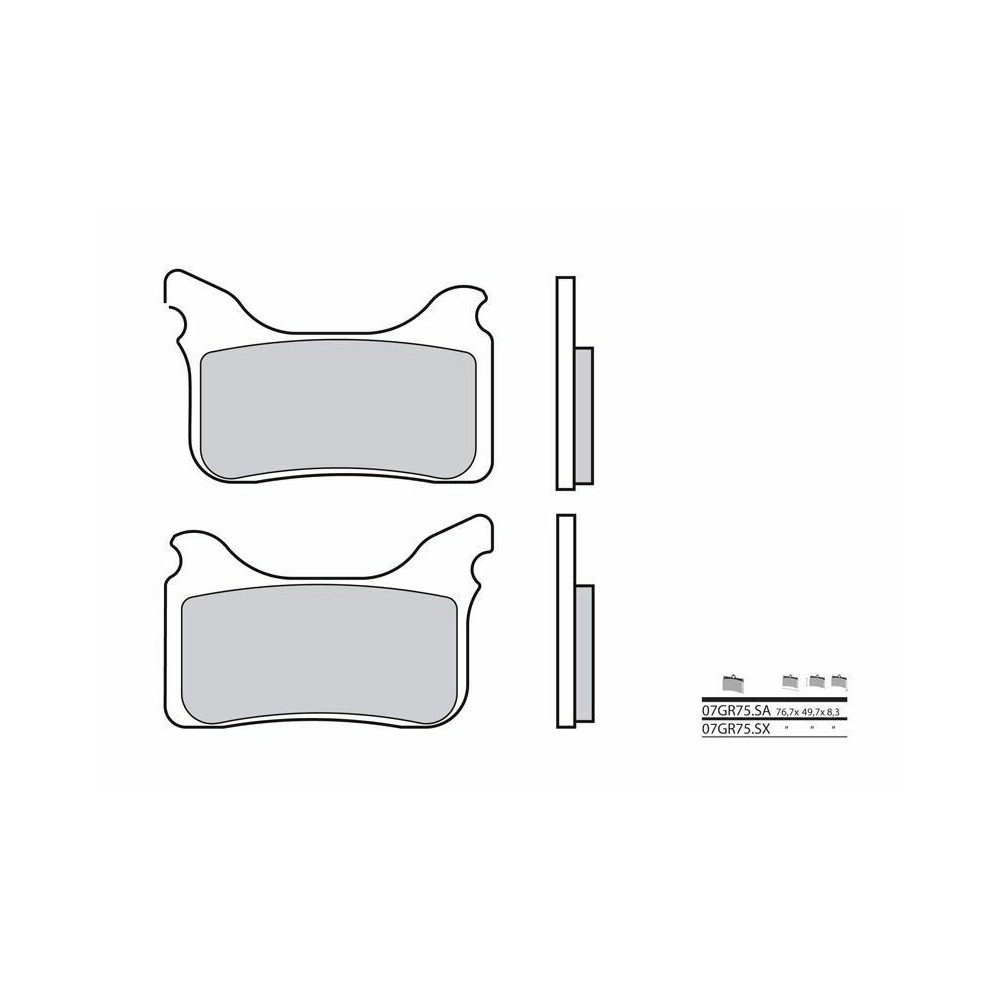 Plaquettes de frein BREMBO Off-Road métal fritté - 07GR75SX Brembo 1 - AVSmoto Racing Parts 