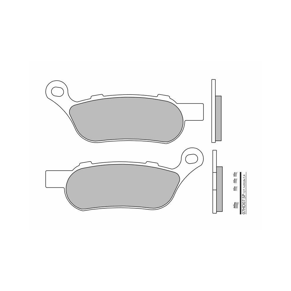 Plaquettes de frein BREMBO route métal fritté - 07HD07SP Brembo 1 - AVSmoto Racing Parts 