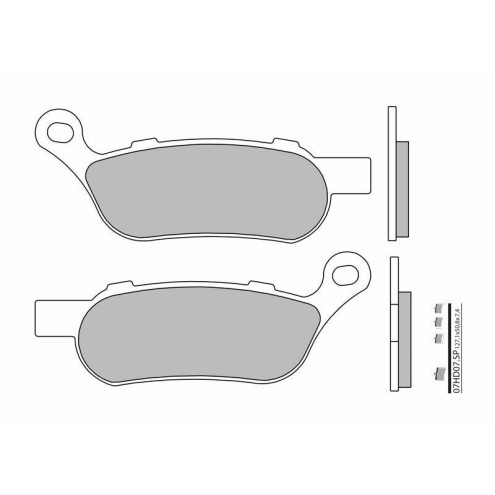 Plaquettes de frein BREMBO route métal fritté - 07HD07SP Brembo 1 - AVSmoto Racing Parts 