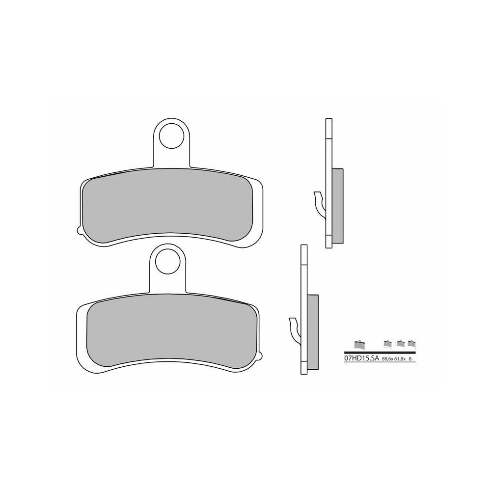 Plaquettes de frein BREMBO route métal fritté - 07HD15SA Brembo 1 - AVSmoto Racing Parts 