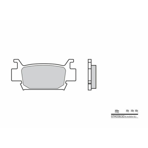 Plaquettes de frein BREMBO Off-Road métal fritté - 07HO58SD Brembo 1 - AVSmoto Racing Parts 