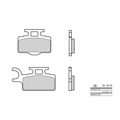 Plaquettes de frein BREMBO Off-Road métal fritté - 07KA27SX Brembo 1 - AVSmoto Racing Parts 