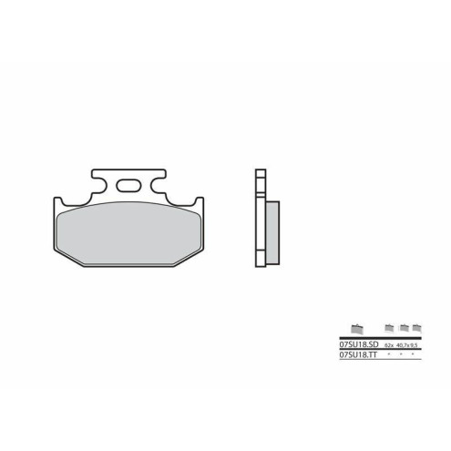 Plaquettes de frein BREMBO Off-Road métal fritté - 07SU18SD Brembo 1 - AVSmoto Racing Parts 