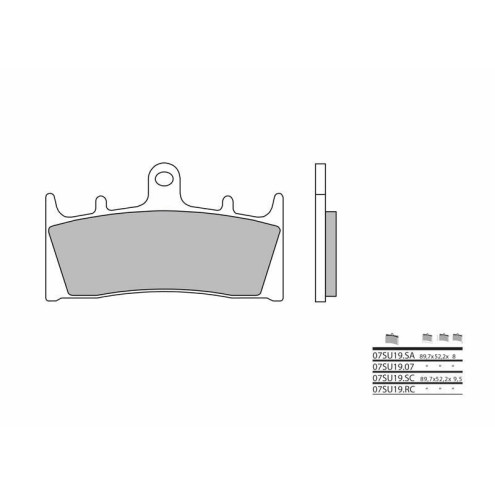 Plaquettes de frein BREMBO route carbone céramique - 07SU1907 Brembo 1 - AVSmoto Racing Parts 