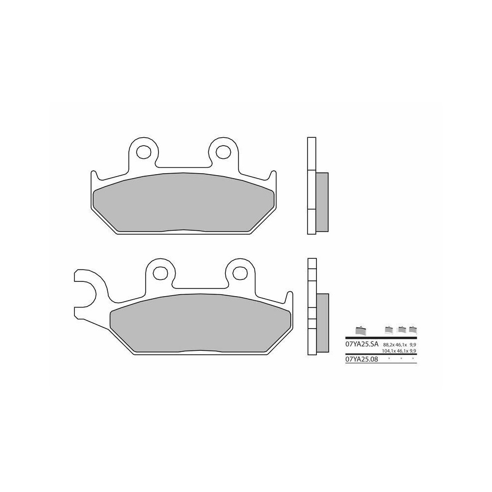 Plaquettes de frein BREMBO route carbone céramique - 07YA2508 Brembo 1 - AVSmoto Racing Parts 