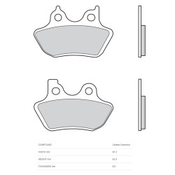 Plaquettes de frein BREMBO carbone céramique - 07HD16CC Brembo 1 - AVSmoto Racing Parts 