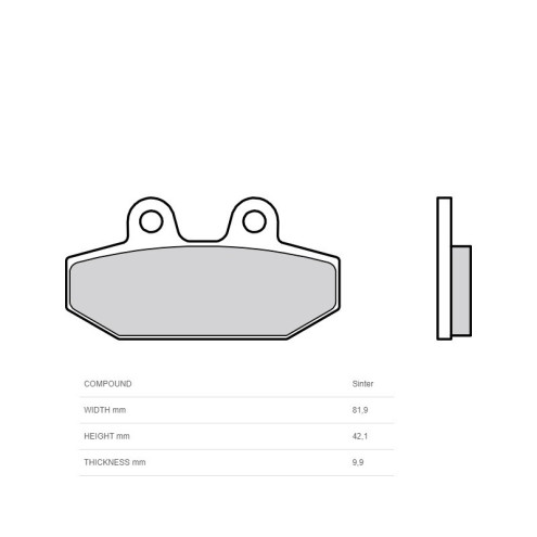 Plaquettes de frein BREMBO métal fritté - 07HD23SP Brembo 1 - AVSmoto Racing Parts 