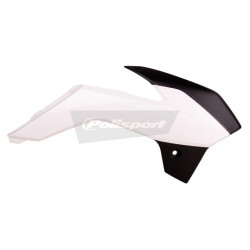 Ouïes de radiateur POLISPORT noir/blanc KTM SX85