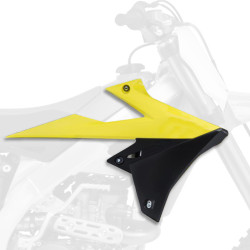 Ouïes de radiateur POLISPORT couleur origine (2018) jaune/noir Suzuki RM-Z450