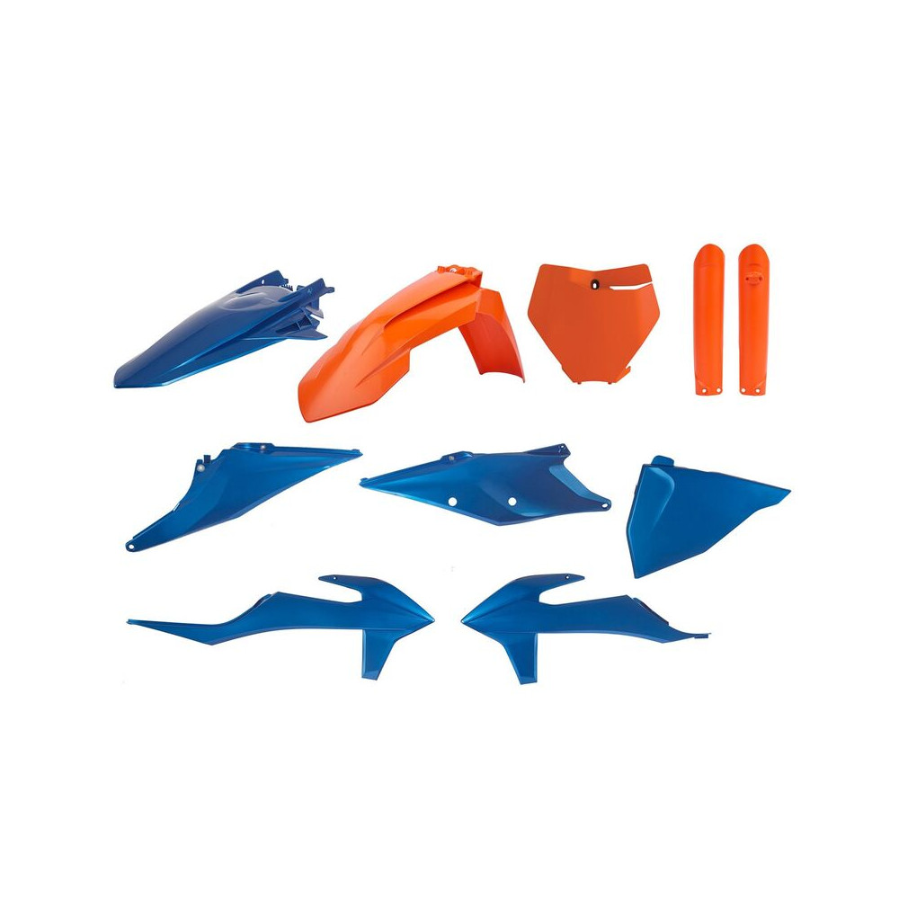 Kit plastique POLISPORT Metal Flow bleu/orange