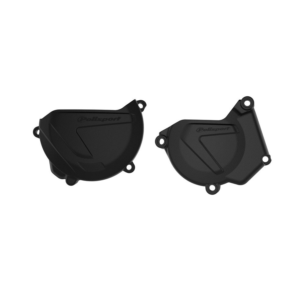 Protections de carters d'embrayage et d'allumage POLISPORT noir - Yamaha YZ250