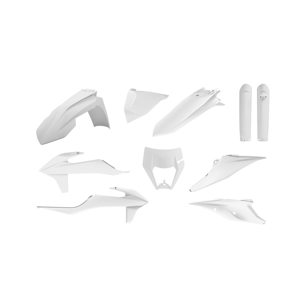 Kit plastique POLISPORT blanc - KTM EXC/EXC-F