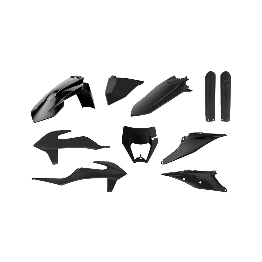 Kit plastique POLISPORT noir - KTM EXC/EXC-F