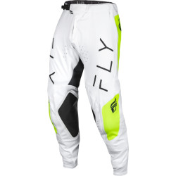 Pantalon FLY RACING Evolution DST - blanc/jaune fluo