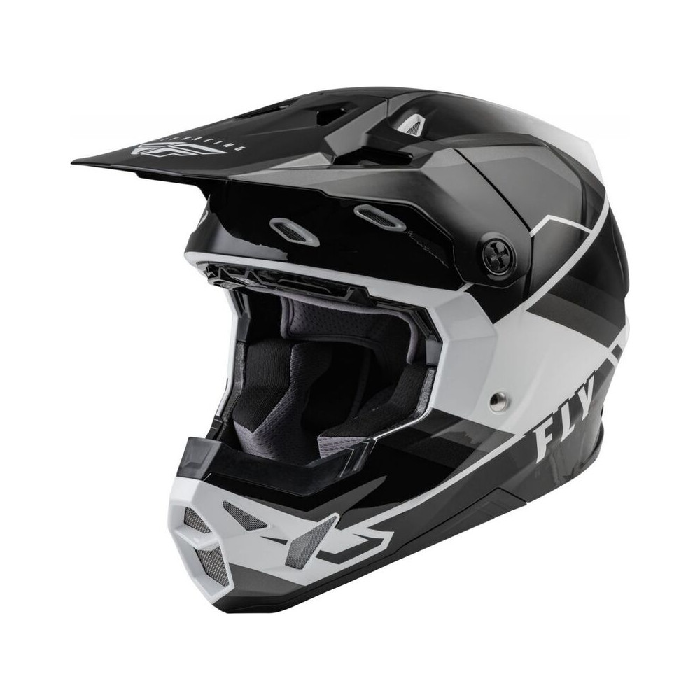 Casque enfant FLY RACING Formula CP Rush - gris / noir / blanc