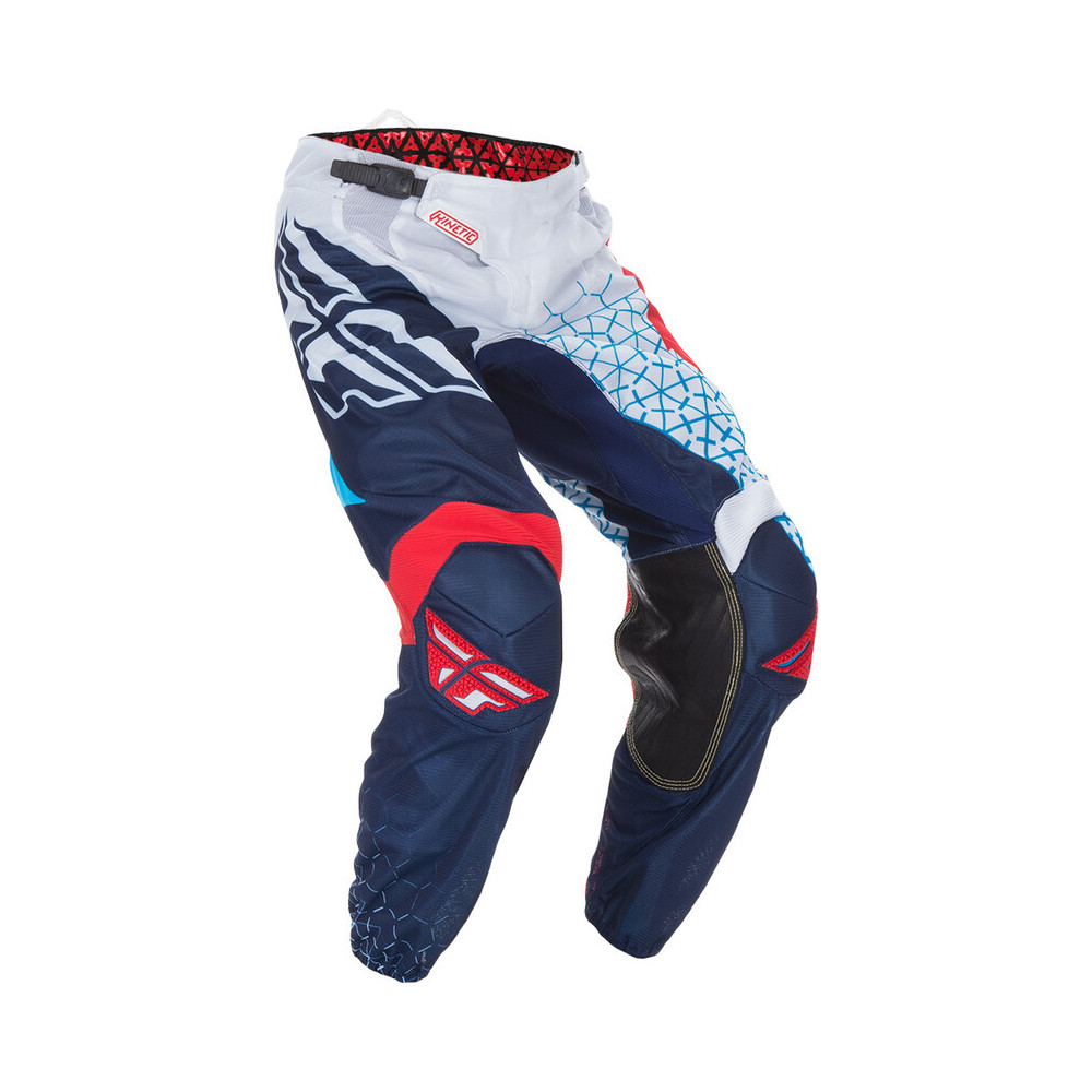 Pantalon infantil FLY RACING Kinetic Trifecta Mesh - rouge/blanc/Azul