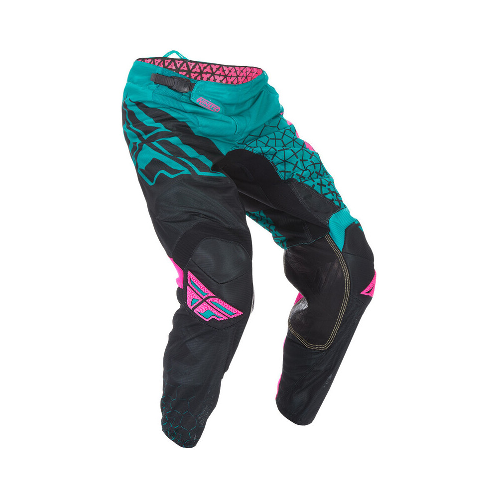 Pantalon infantil FLY RACING Kinetic Trifecta Mesh - Teal/rose/noir