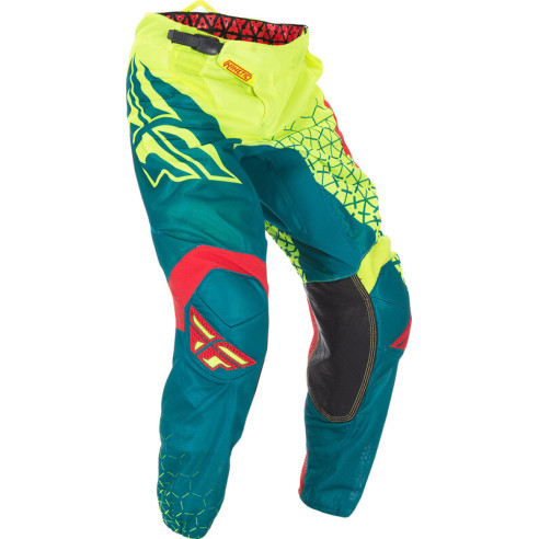 Pantalon infantil FLY RACING Kinetic Trifecta Mesh - Hi-Vis/Teal