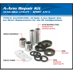 Kit reconditionnement de triangle inférieur Kawasaki KVF650/Brute Force/Prairie