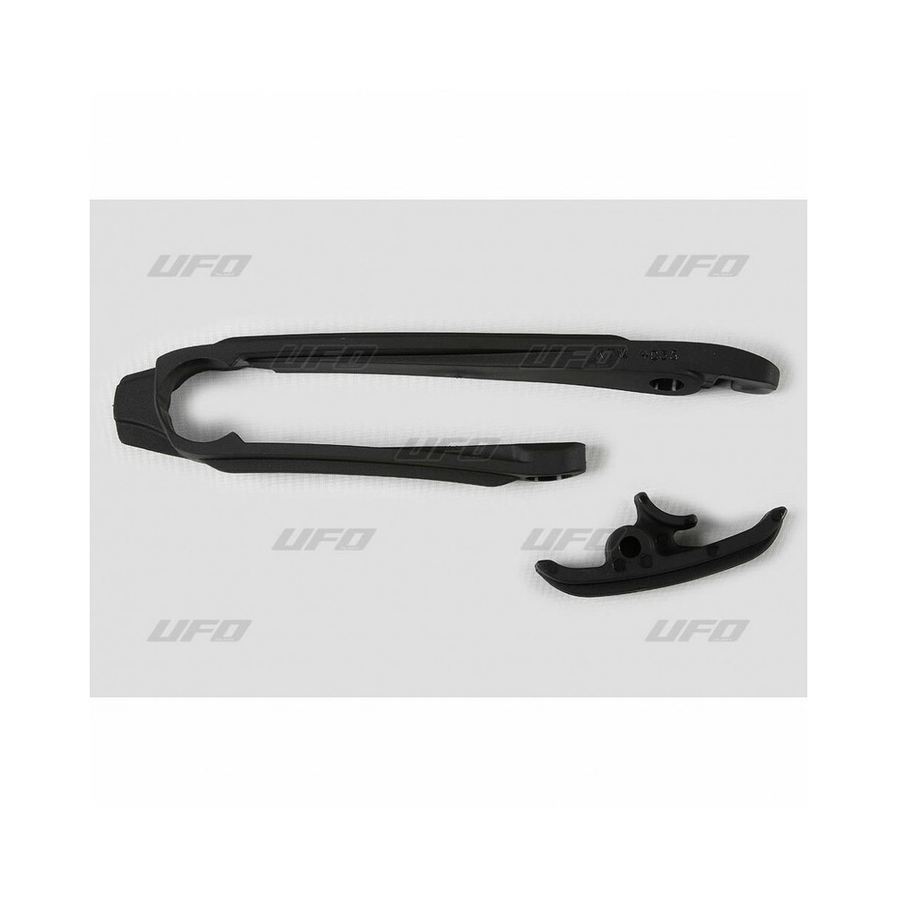 Kit patin de bras oscillant + patin de chaîne inférieur UFO noir KTM