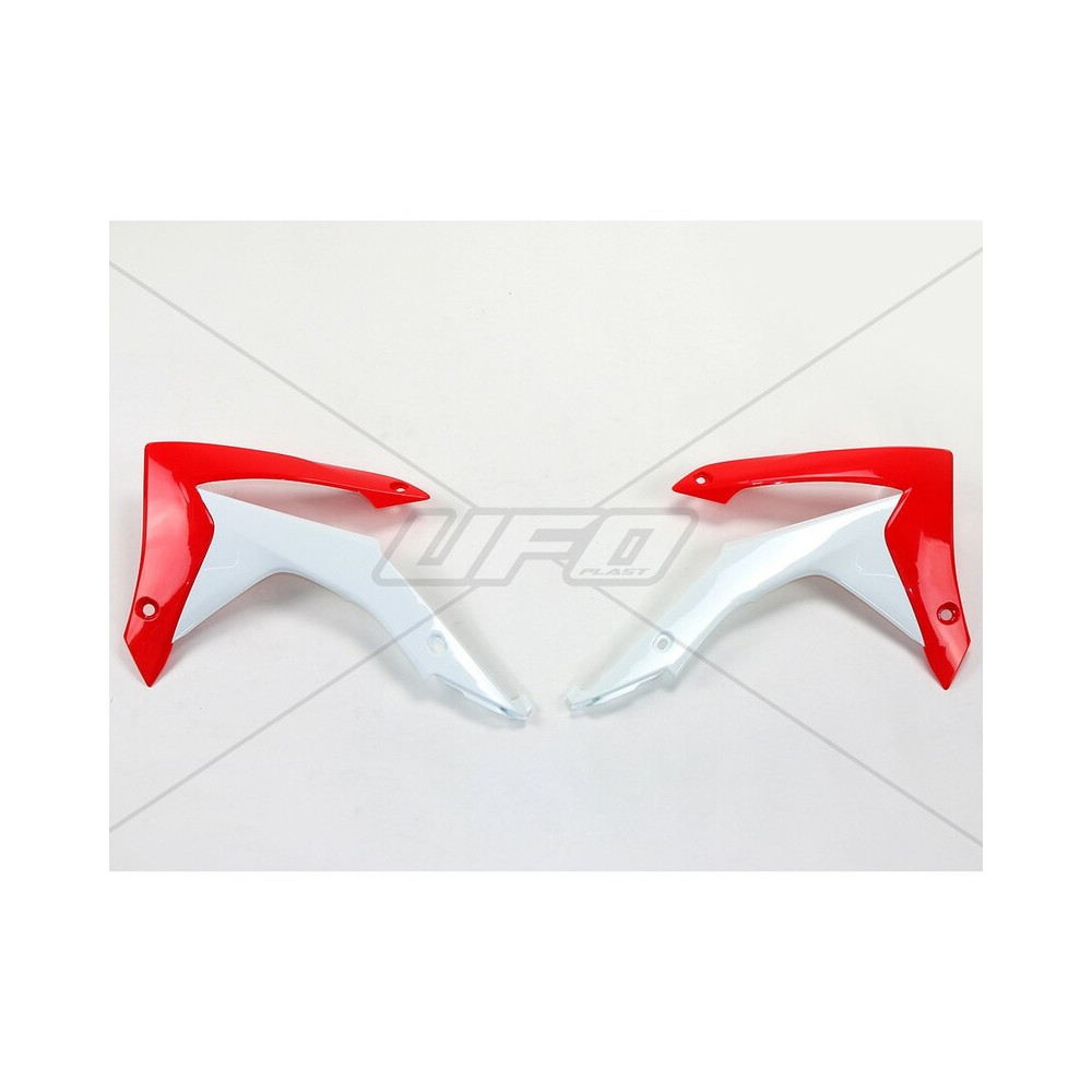 Ouïes de radiateur UFO rouge/blanc Honda CRF250R/450R