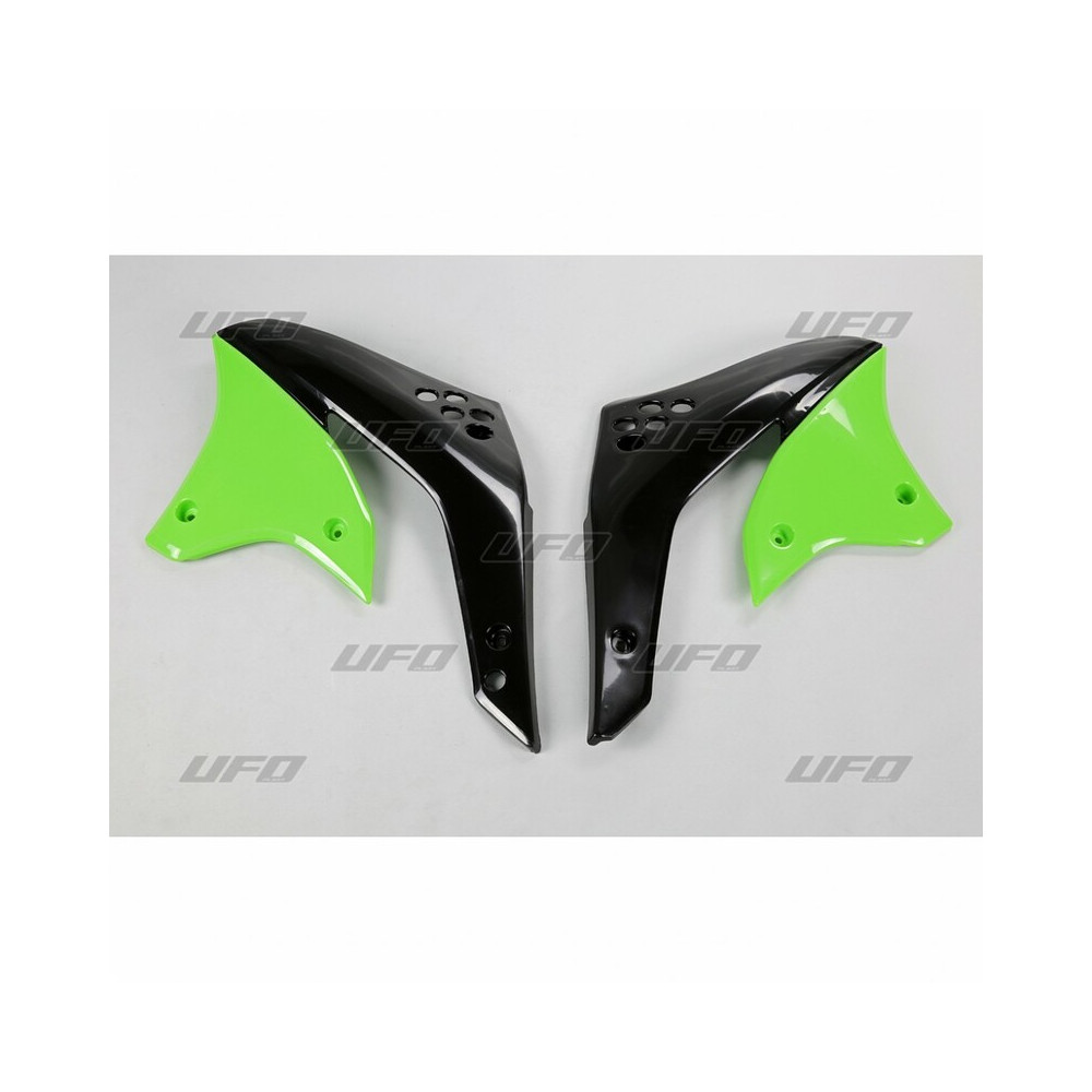 Ouïes de radiateur UFO vert Kawasaki KX250F