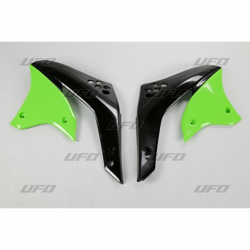 Ouïes de radiateur UFO vert Kawasaki KX250F