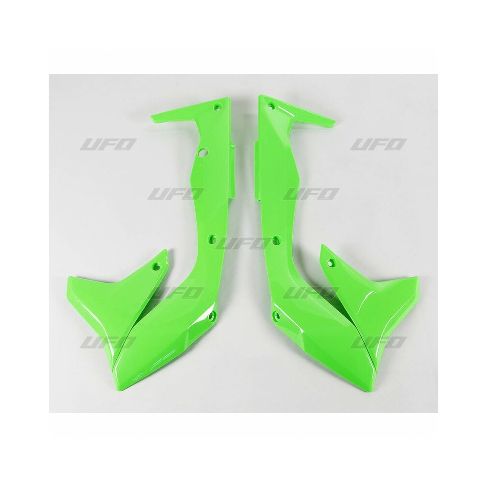 Ouïes de radiateur UFO vert fluo Kawasaki KX450F