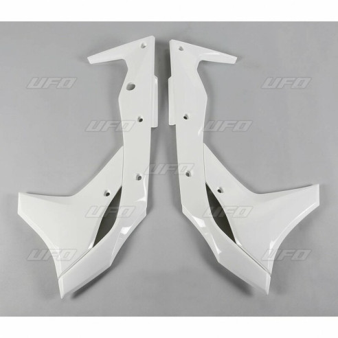 Ouïes de radiateur UFO blanc Kawasaki KX250F