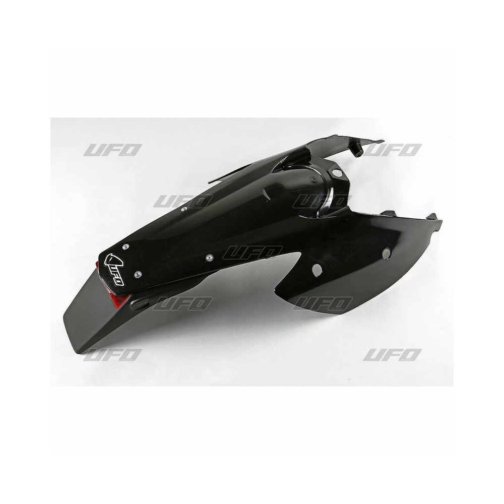 Garde-boue arrière + support de plaque avec feu UFO noir KTM EXC