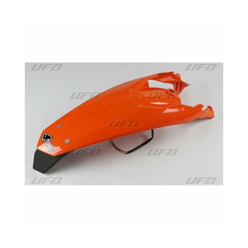 Garde-boue arrière + support de plaque avec feu UFO orange KTM