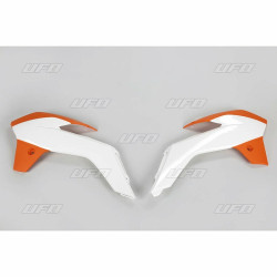 Ouïes de radiateur UFO couleur origine 2015 orange/blanc KTM SX85