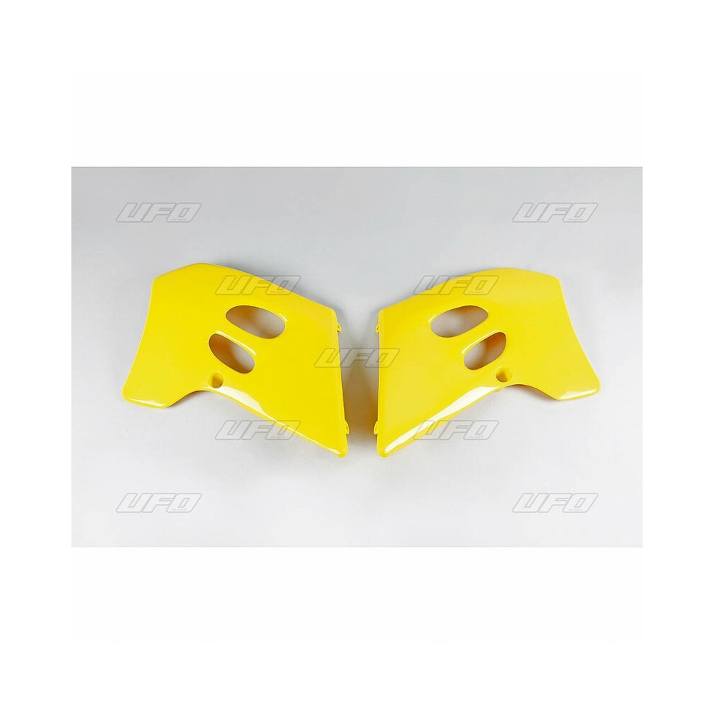 Ouïes de radiateur UFO jaune Suzuki RM125/250