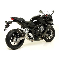 Silencieux Arrow Thunder noir embout carbone, Honda CB et CBR 650 F 2014-18