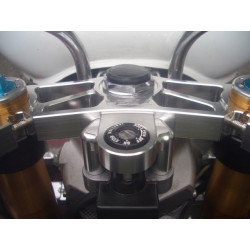 Té de fourche supérieur CNC argent, Honda VTR1000 SP2