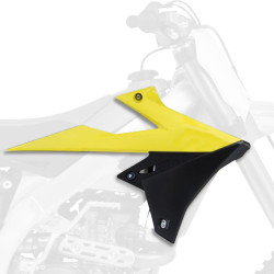 Ouïes de radiateur POLISPORT couleur origine (2018) jaune/noir Suzuki RM-Z450