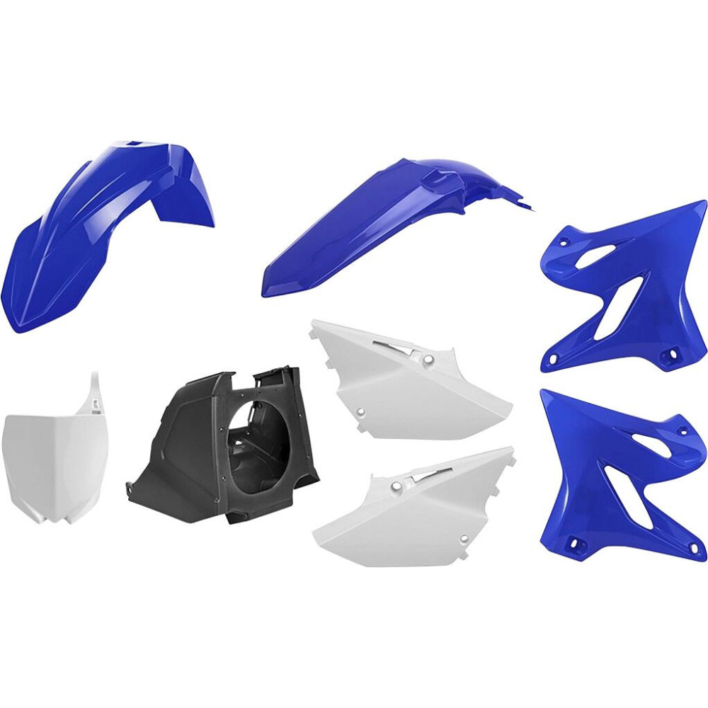 Kit plastique POLISPORT restylé couleur origine bleu/noir/blanc Yamaha YZ125/250/250X