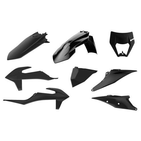 Kit plastique POLISPORT noir - KTM EXC/EXC-F