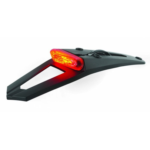 Extension de garde-boue AR avec feu LED Polisport noir