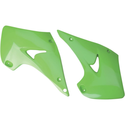 Ouïes de radiateur UFO vert Kawasaki KX125/250 Ufo 1 - AVSmoto Racing Parts 