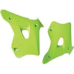 Ouïes de radiateur UFO vert Kawasaki KX125/250 Ufo 1 - AVSmoto Racing Parts 