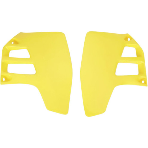 Ouïes de radiateur UFO jaune Suzuki RM125/250 Ufo 1 - AVSmoto Racing Parts 